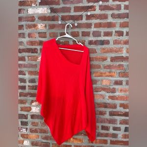 Cashmere Minnie rose cashmere Red cashmere poncho size 0 or S from